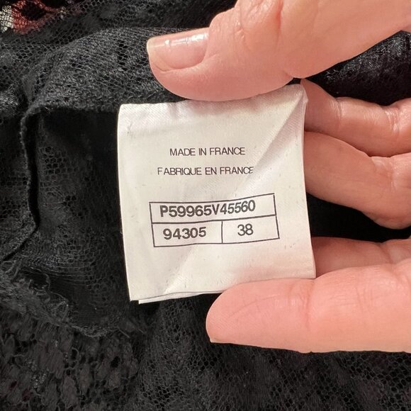 Chanel black lace sheer halter backless top size 38 - Picture 10 of 10
